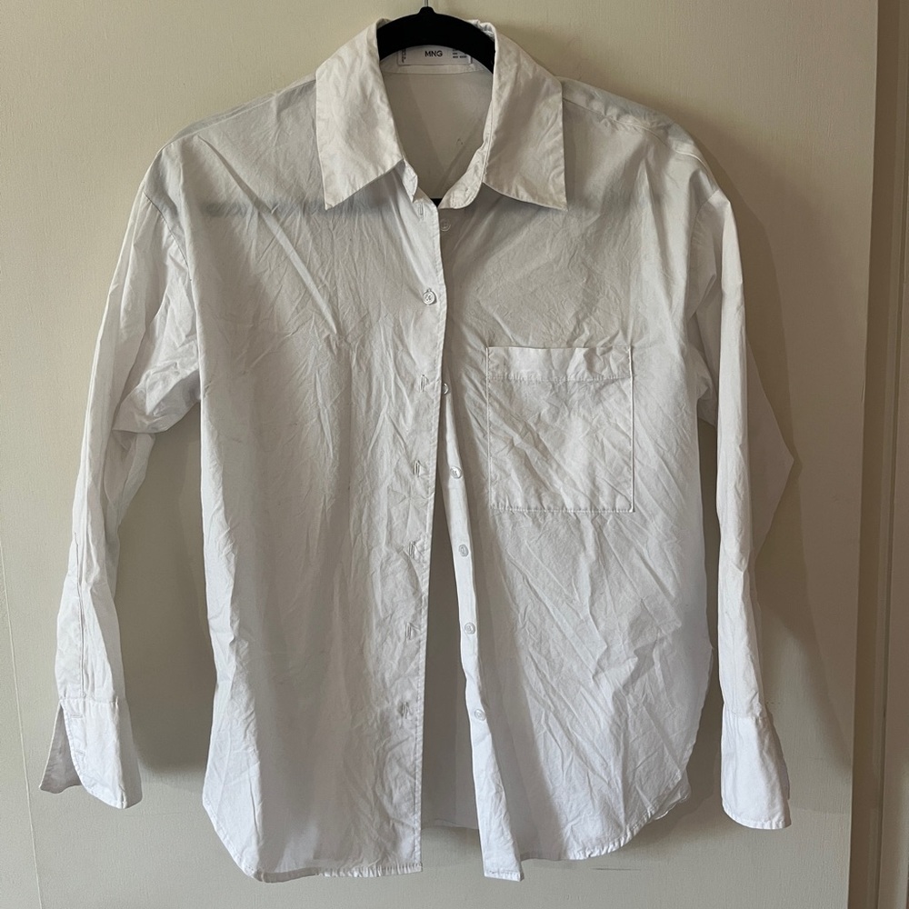 Mango White button down woman’s shirt